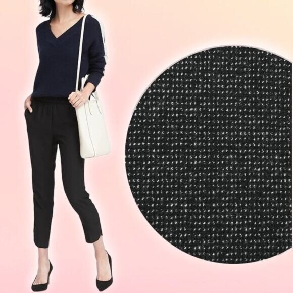 NWT BANANA REPUBLIC Hayden Tapered-Fit Pull-On Dolphin Hem Ankle Pant Sz Small - Picture 1 of 6